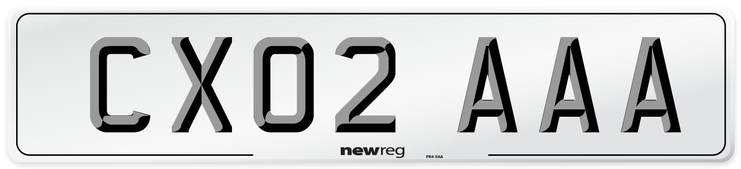 CX02 AAA Number Plate from New Reg